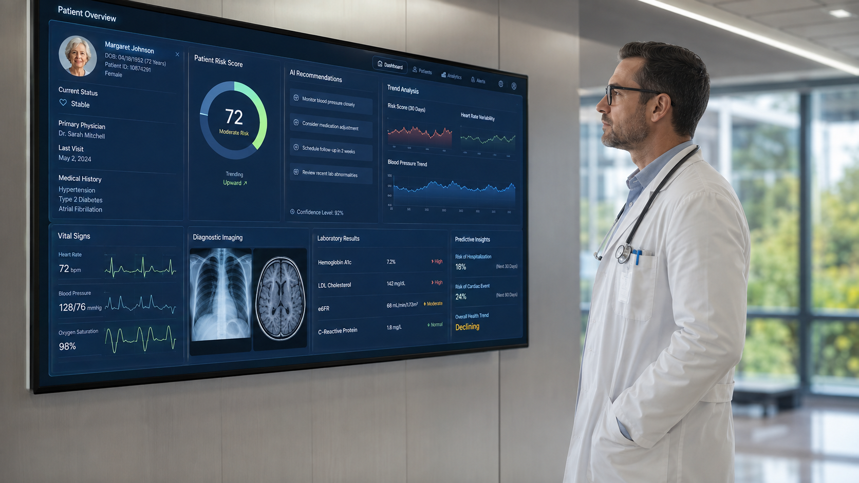 AI-driven clinical insights dashboard